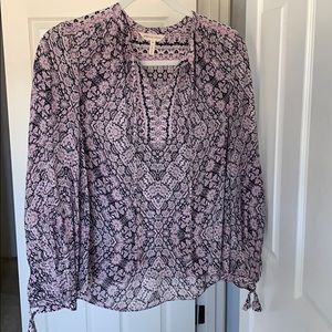 L Rebecca Taylor Floral Blouse